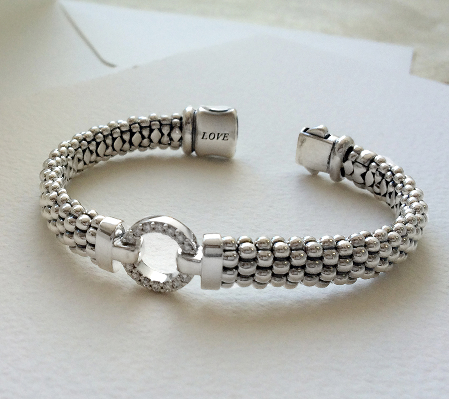 exclusive engraving enso collection diamond bracelet