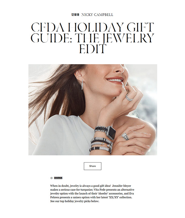 CFDA Holiday Gift Guide featuring LAGOS